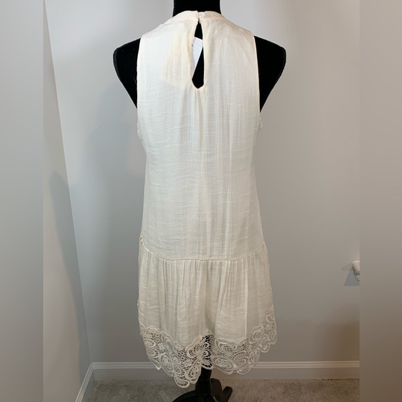 NWT RebellionAgain Medium Mini Dress Feminine Floral Lace Boho Elegant Ivory - Picture 3 of 15